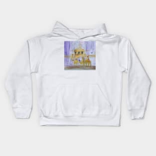 Camels at desert fair Kids Hoodie